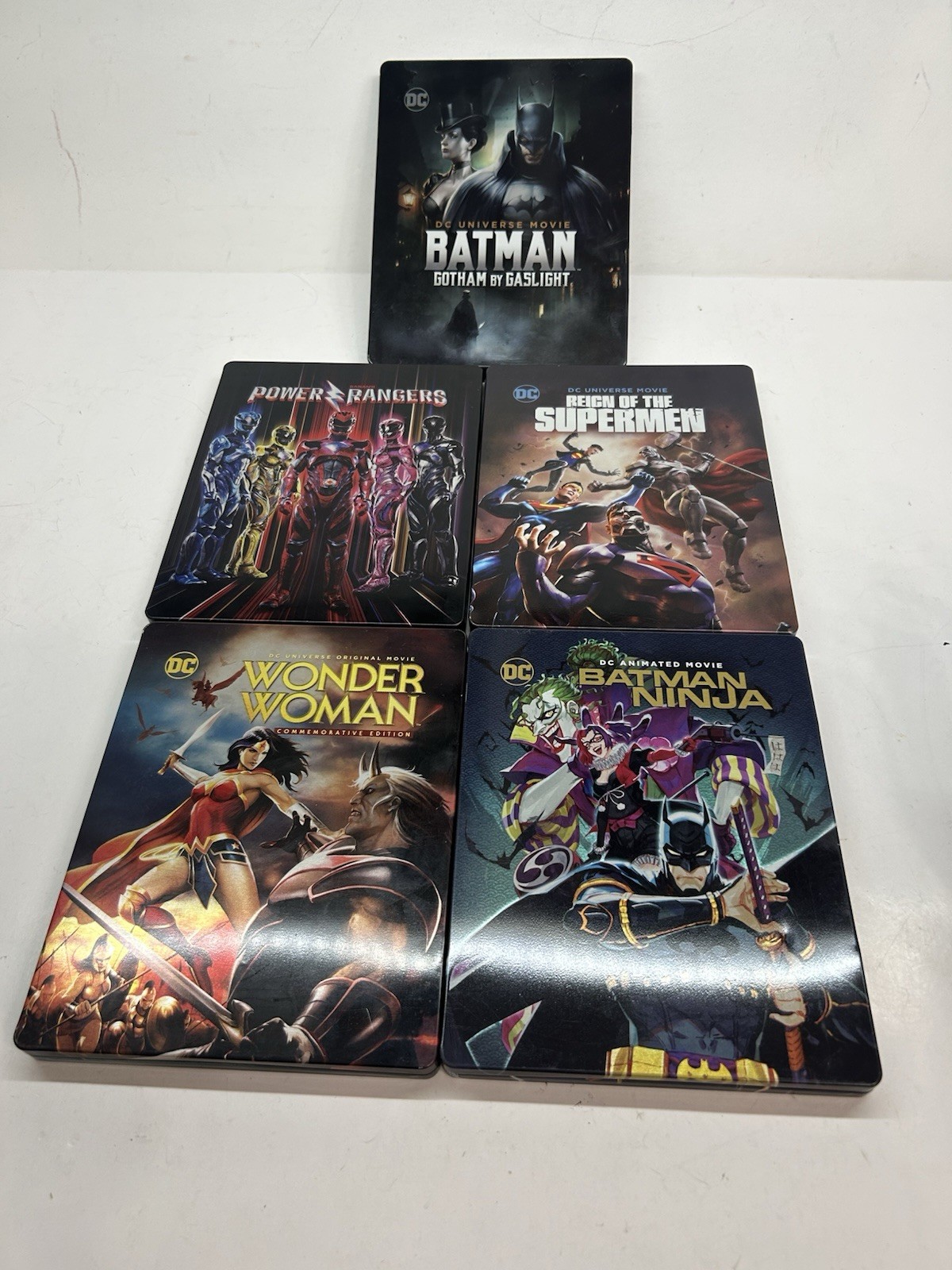 Lotto 5 SteelBooks DC Batman Ninja Wonder Woman Superman Power Rangers