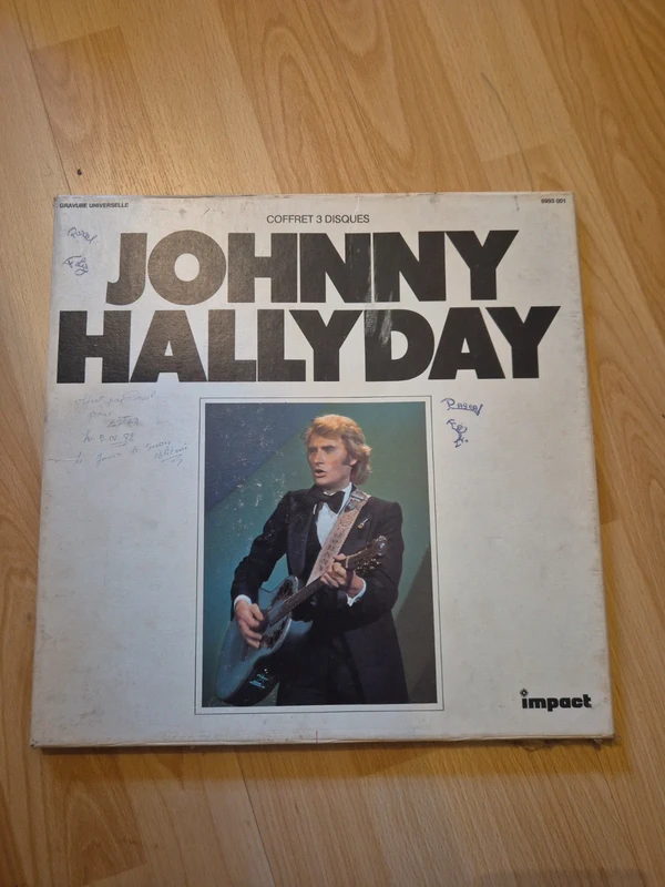 Coffret 3 vinyles johnny hallyday