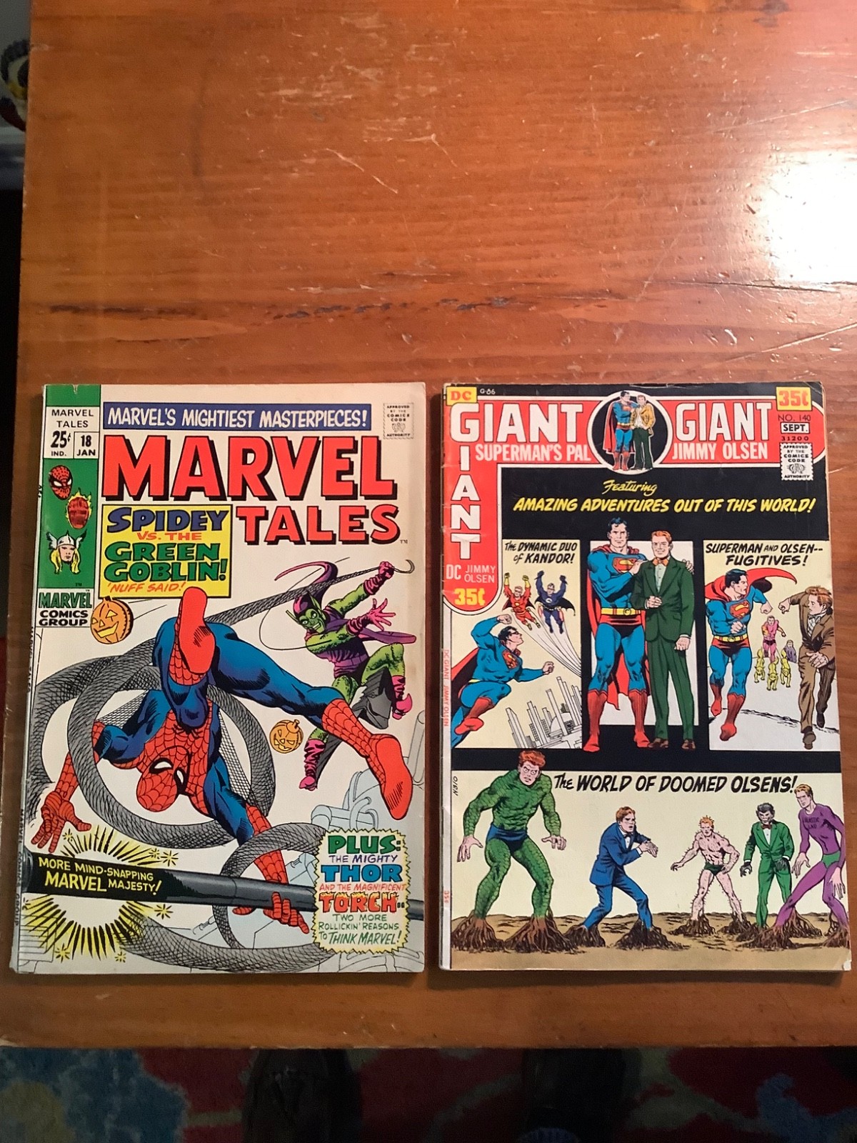 Vintage Comic Lot: Marvel Tales #18  & Superman’s  Pal Jimmy Olsen Olsen #140
