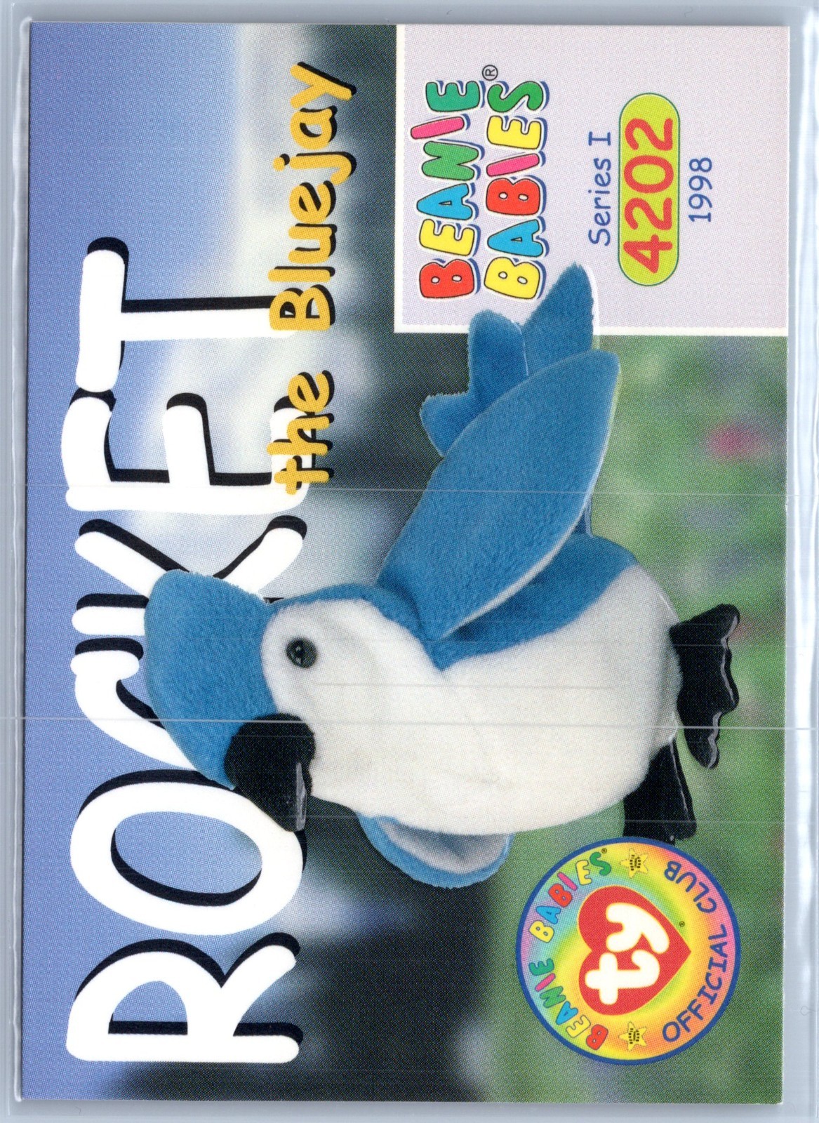 1998 Ty Beanie Babies Rocket the Bluejay Series 1 4202 Trading Card #112
