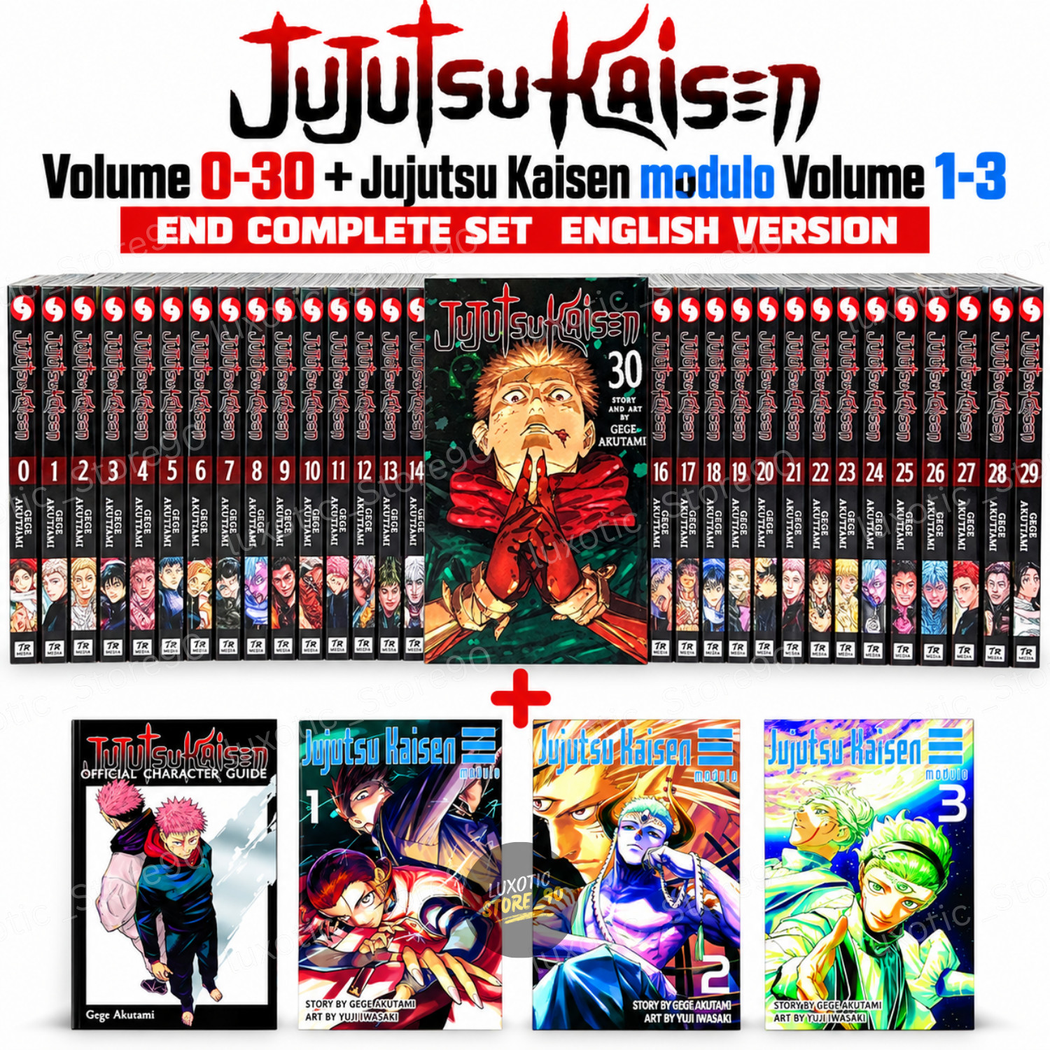 Jujutsu Kaisen Vol.0-30+Jujutsu Kaisen Modulo Vol 1-3 FINE Manga Versione Inglese