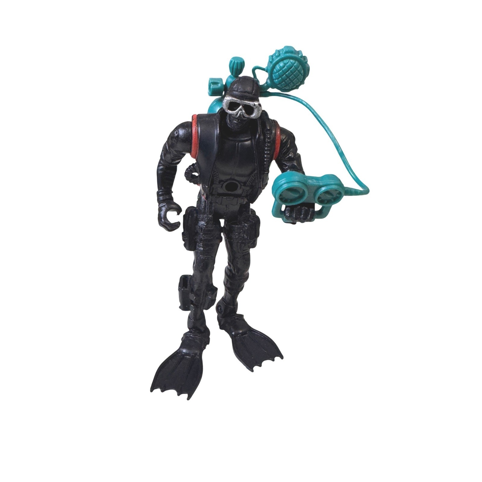 Chap Mei Scuba Diver Action Figure Black Teal Underwater Explorer Toy Accessory