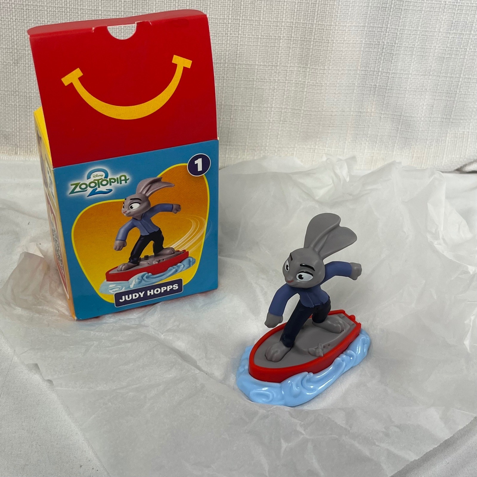 Modellino giocattolo McDonald's Happy Meal Disney Zootopia 2 Judy Hopps #1 con scatola