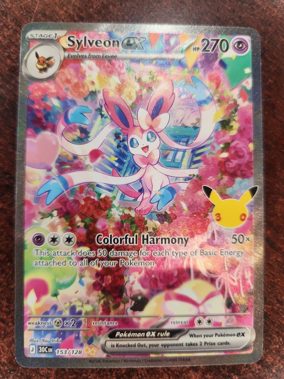 Sylveon EX Celebrations 30C Pokemon Card Holo NM