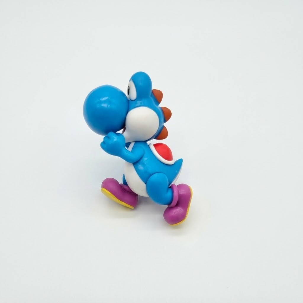 Nintendo Jakks Pacific Blue Yoshi Action Figure Kids Blue Super Mario Toy