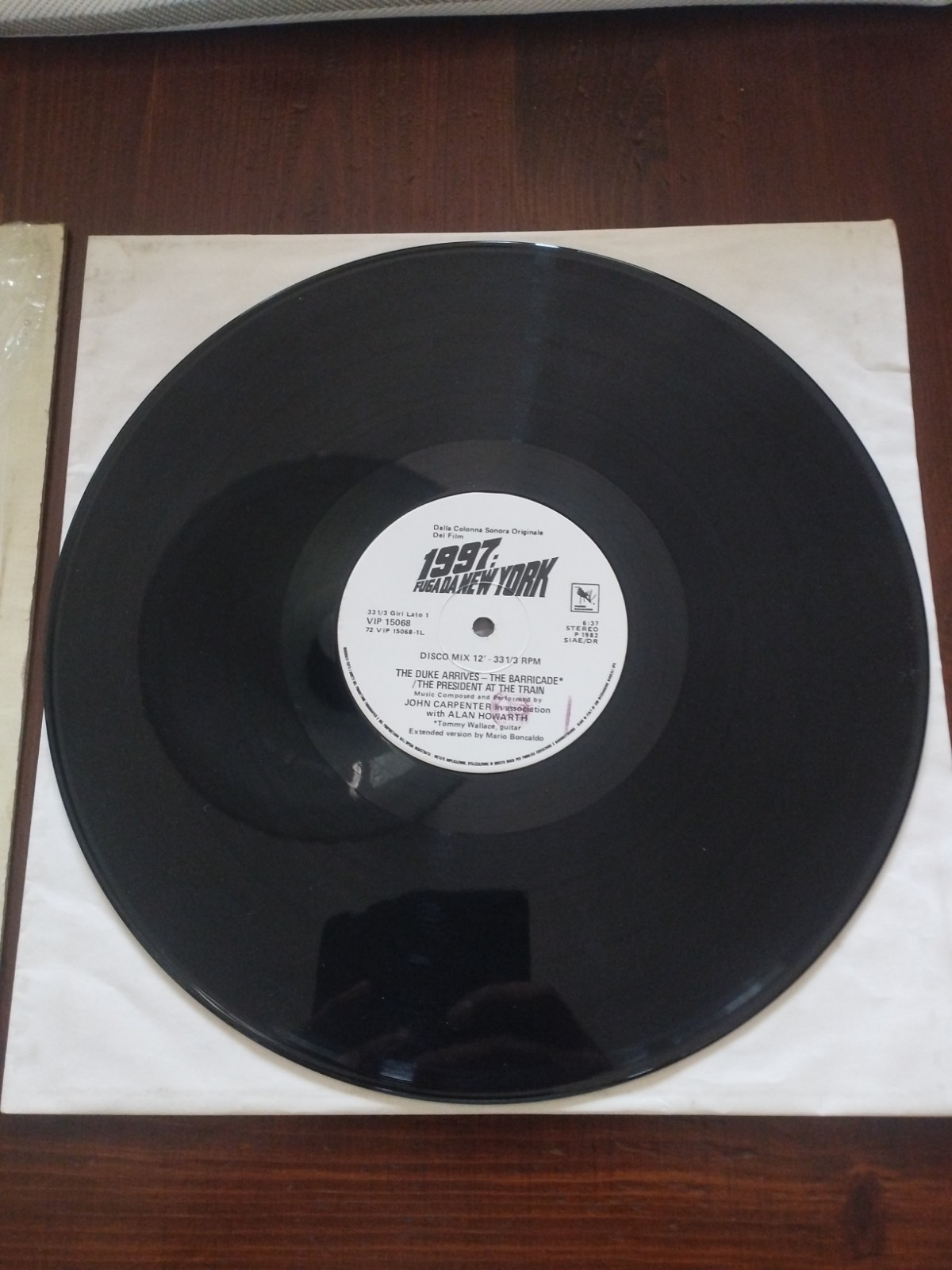 John Carpenter With Alan Howarth ‎– 1997 Fuga Da New York - Vinile Disco Mix VIP