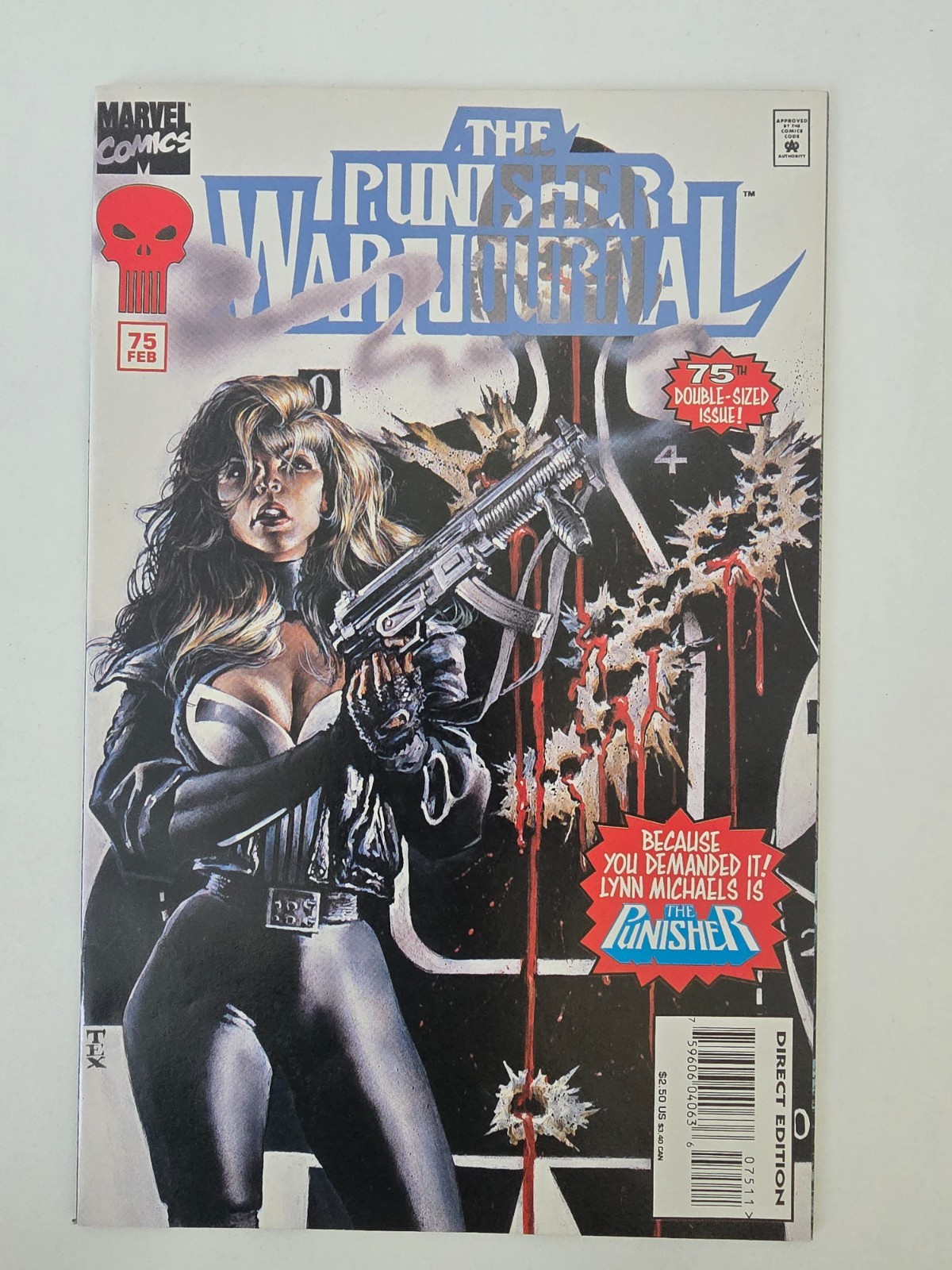 PUNISHER WAR JOURNAL #75 MARVEL COMICS 1995 LYNN MICHAELS AS PUNISHER