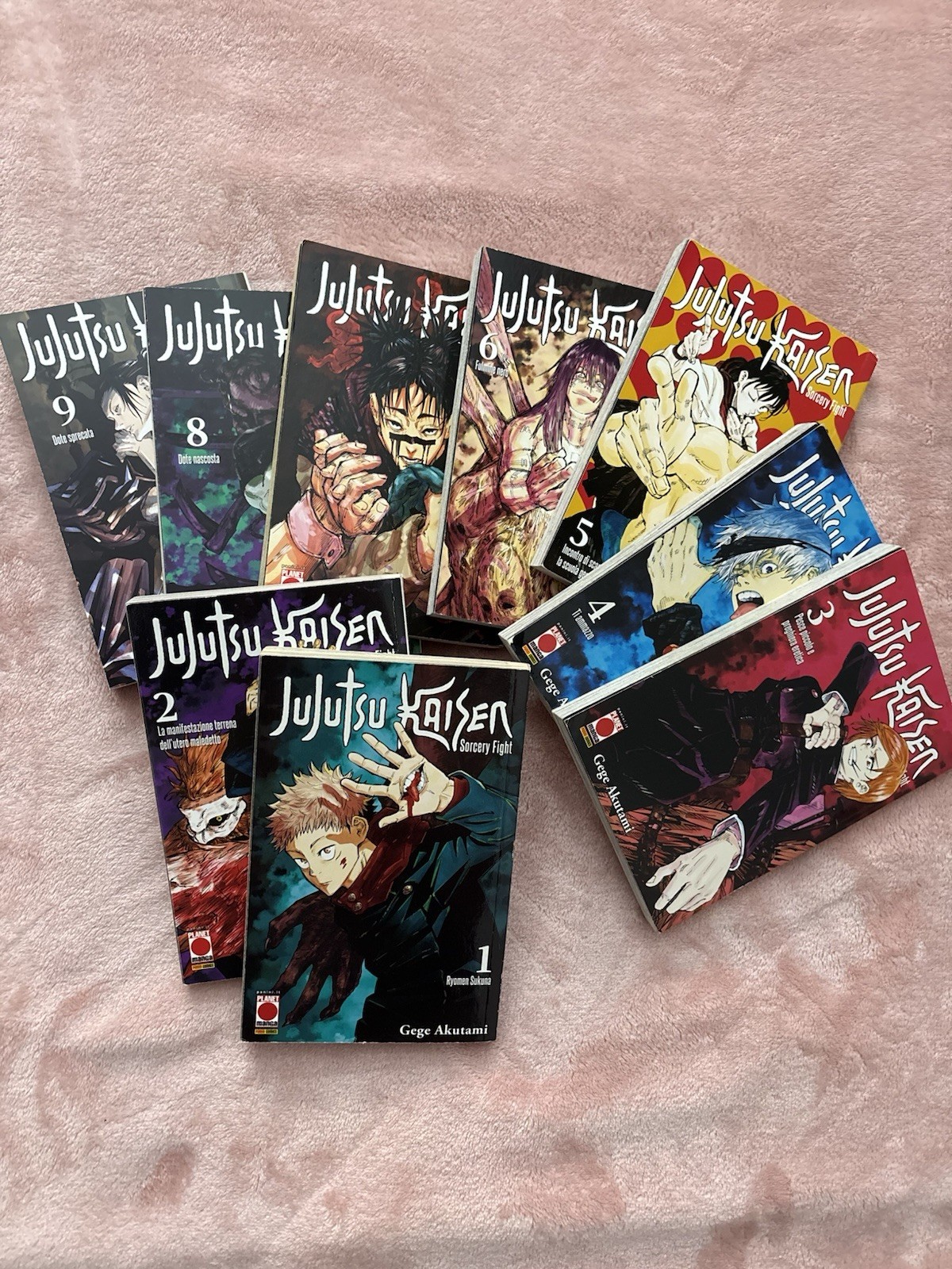 Manga Jujutsu Kaisen volumi 1-9 (Lotto)