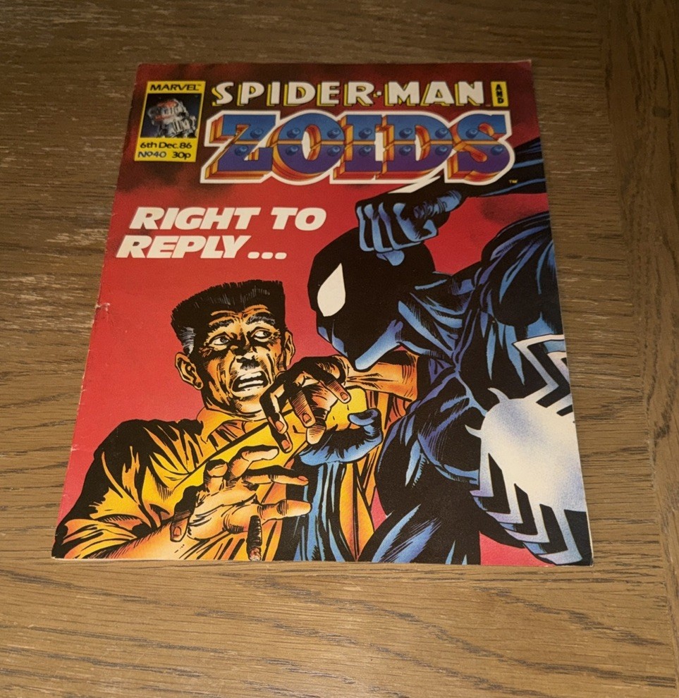 Vintage Spiderman And Zoids Comic Book 6th Dec  1986 #40