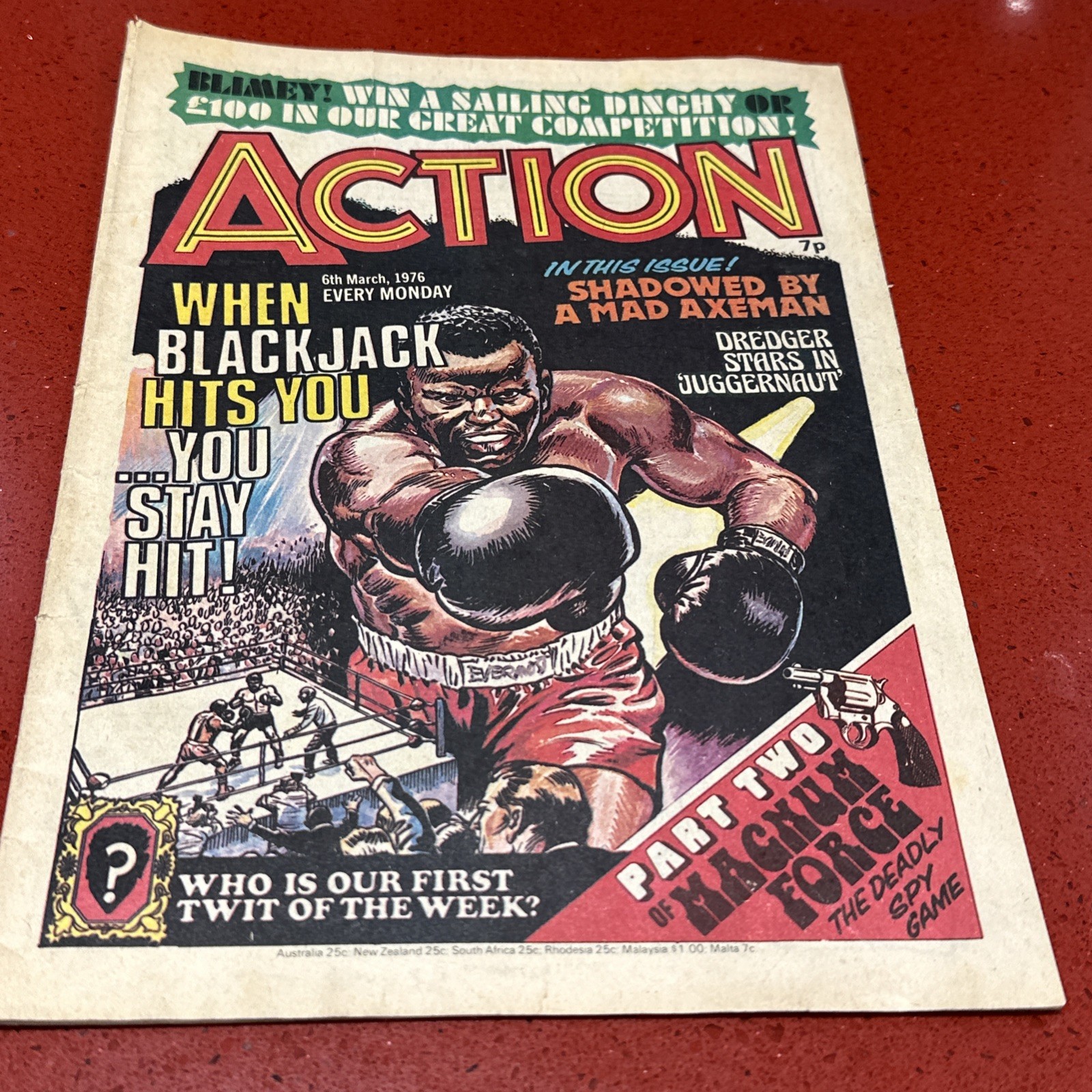 ACTION COMIC - No 4, 6th March 1976. Pre Ban Issue. Vintage retro comic 1970s