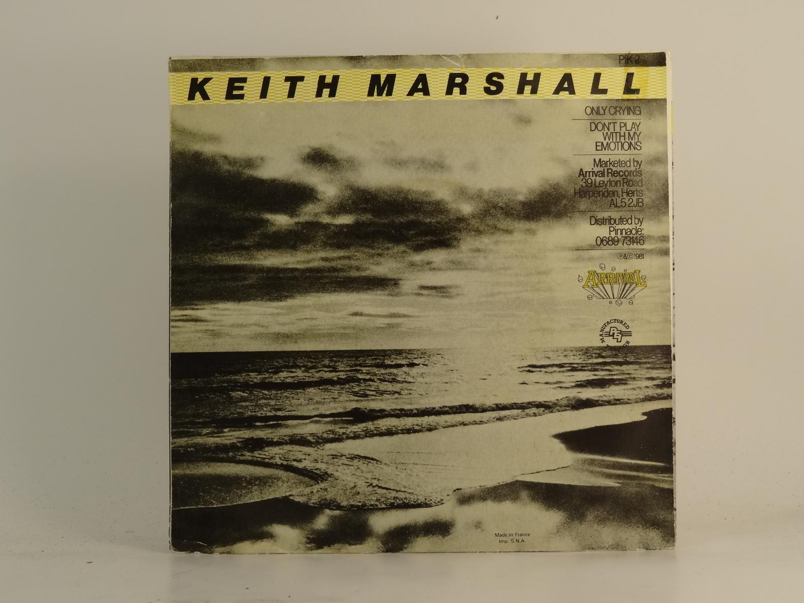 KEITH MARSHALL ONLY CRYING (68) 2 Track 7" Single including Picture Sleeve ARRIV