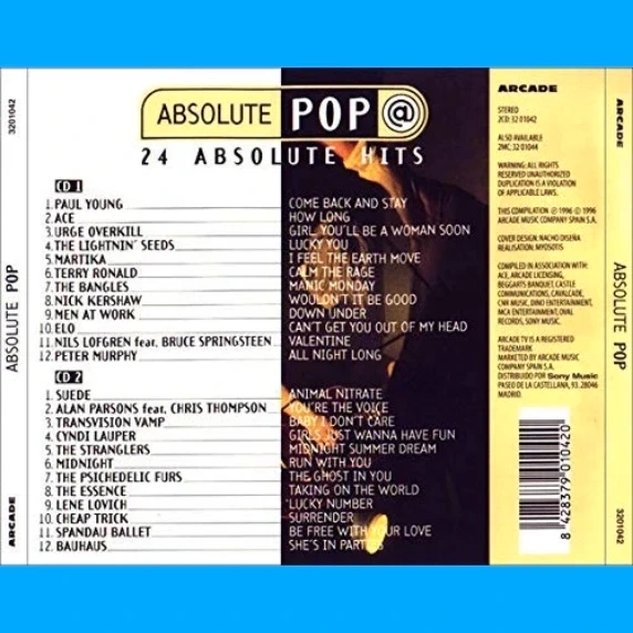 CD Doble Absolute Pop - 24 Absolute Hits (Arcade, 1996)