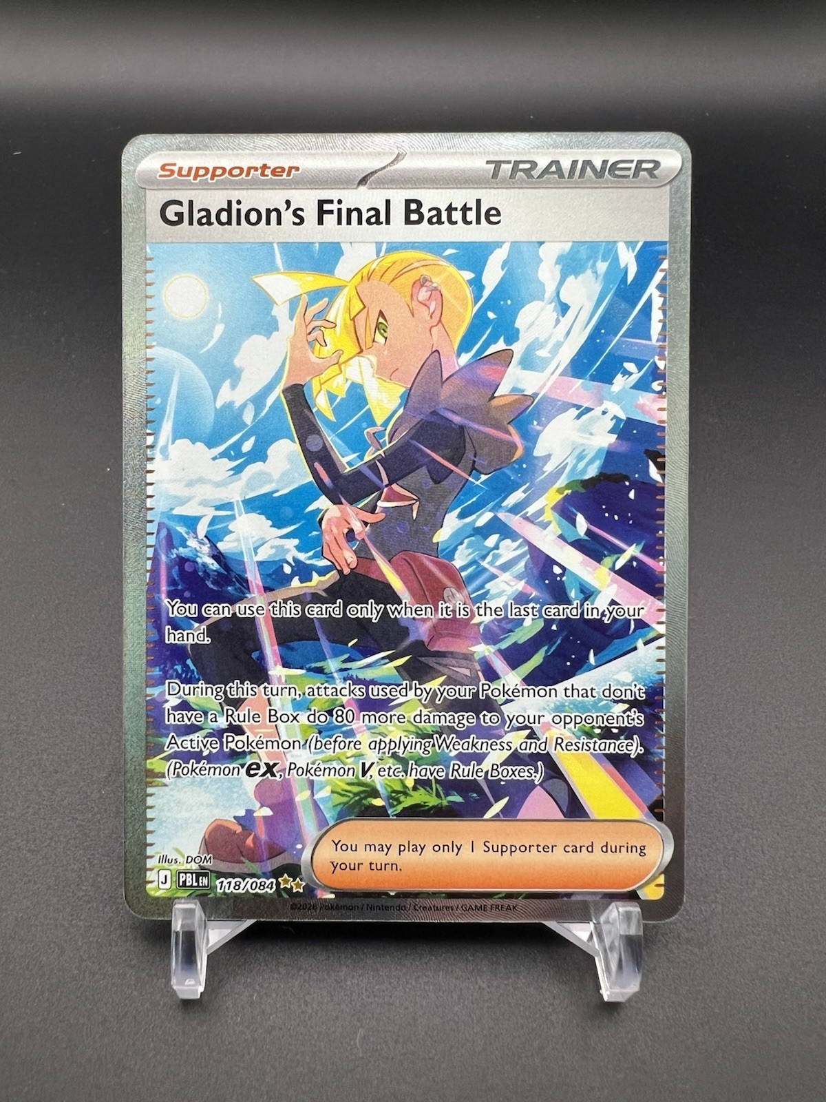 Gladion's Final Battle 118/084 Me05: Pitch Black illustrazione speciale rara