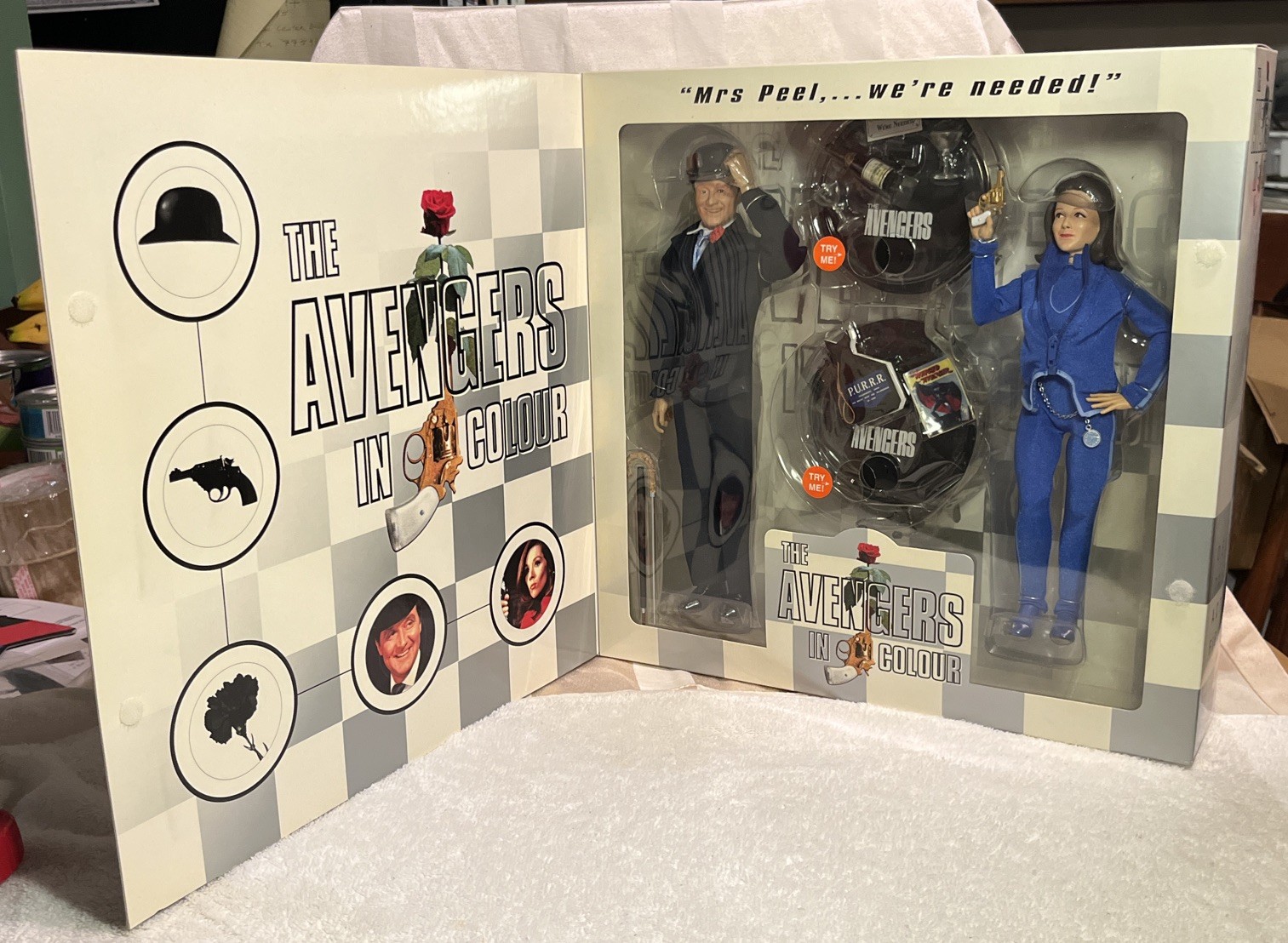 The Avengers In Colour 2002 Prodotto Enterprise 12” Emma Peel John Steed