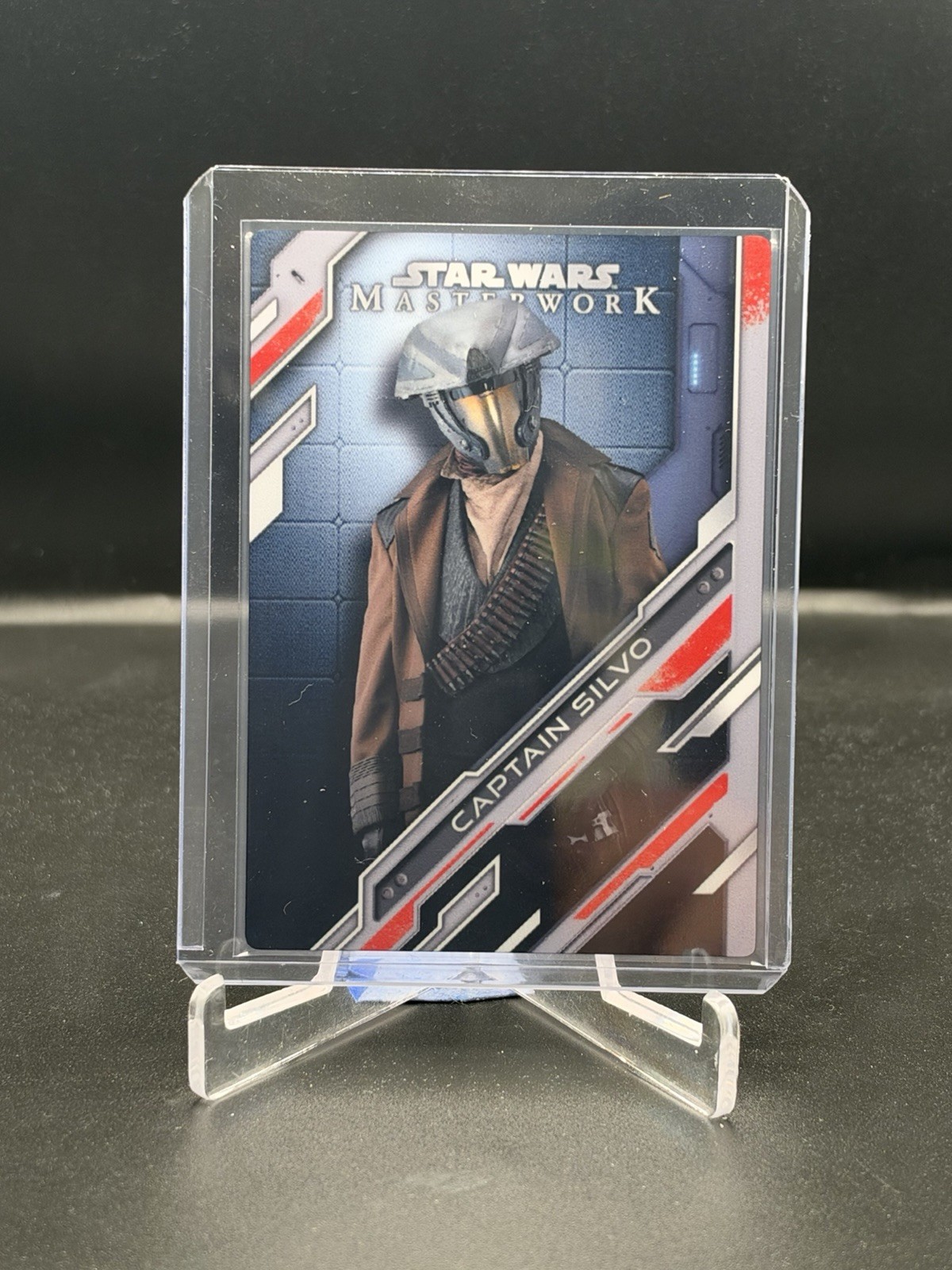 2025 Topps Star Wars capolavoro sotto mentite spoglie capitano Silvo Jude Law metallo 3/5