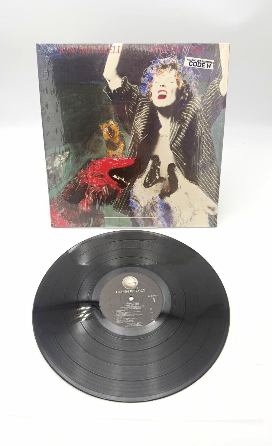 Joni Mitchell Dog Eat Dog 1985 Vinyl LP Geffen GHS 24074 Original Pressing