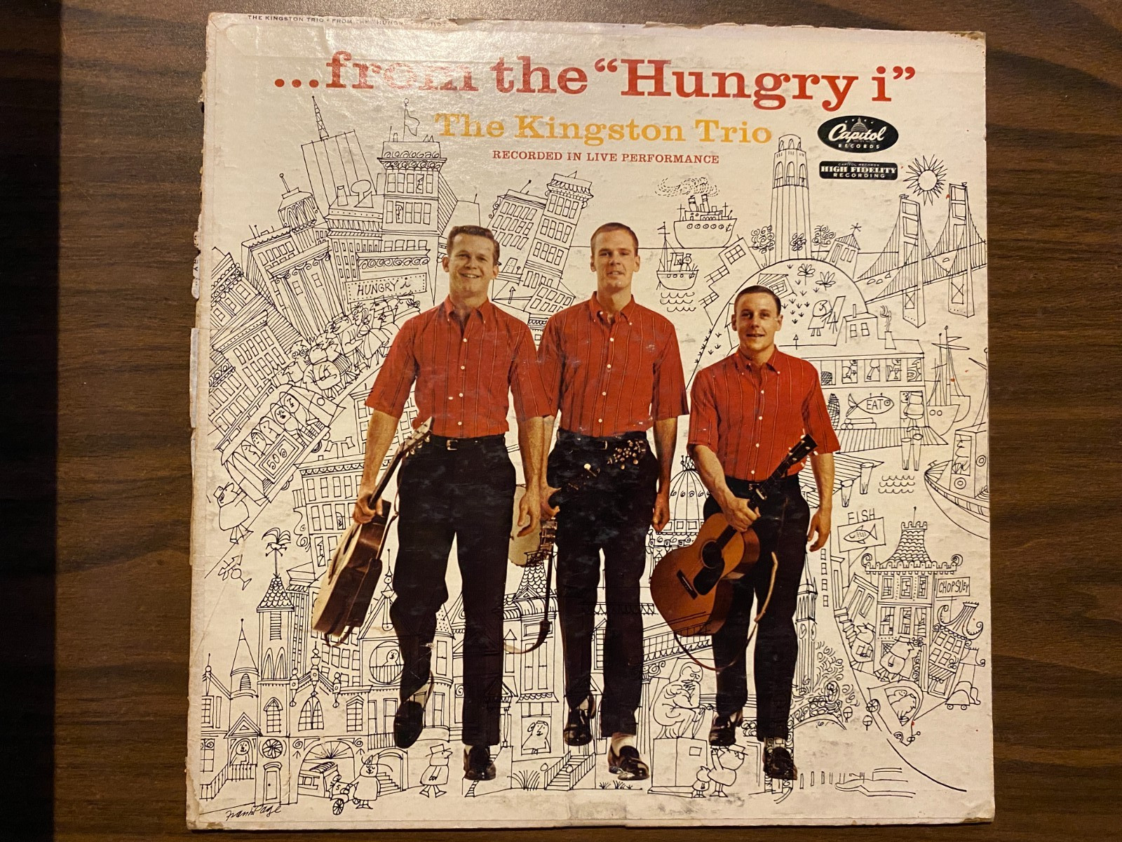 Kingston Trio – From the "Hungry i" LP [Capitol T-1107] VG/VG (Folk 1959)