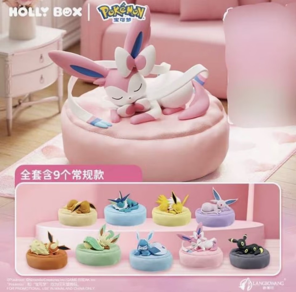 HOT Pokémon Posizione Dormiente Serie Eevee Scatola Cieca Giocattolo Figura Autentica