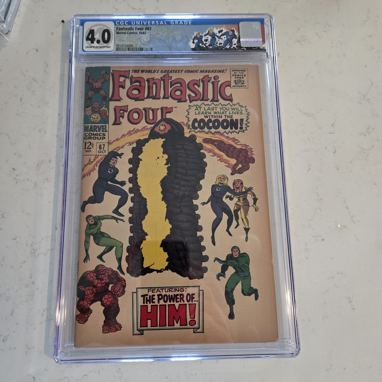 Fantastic Four 67 CGC 4.0 1st Adam Warlock Custom FF Label
