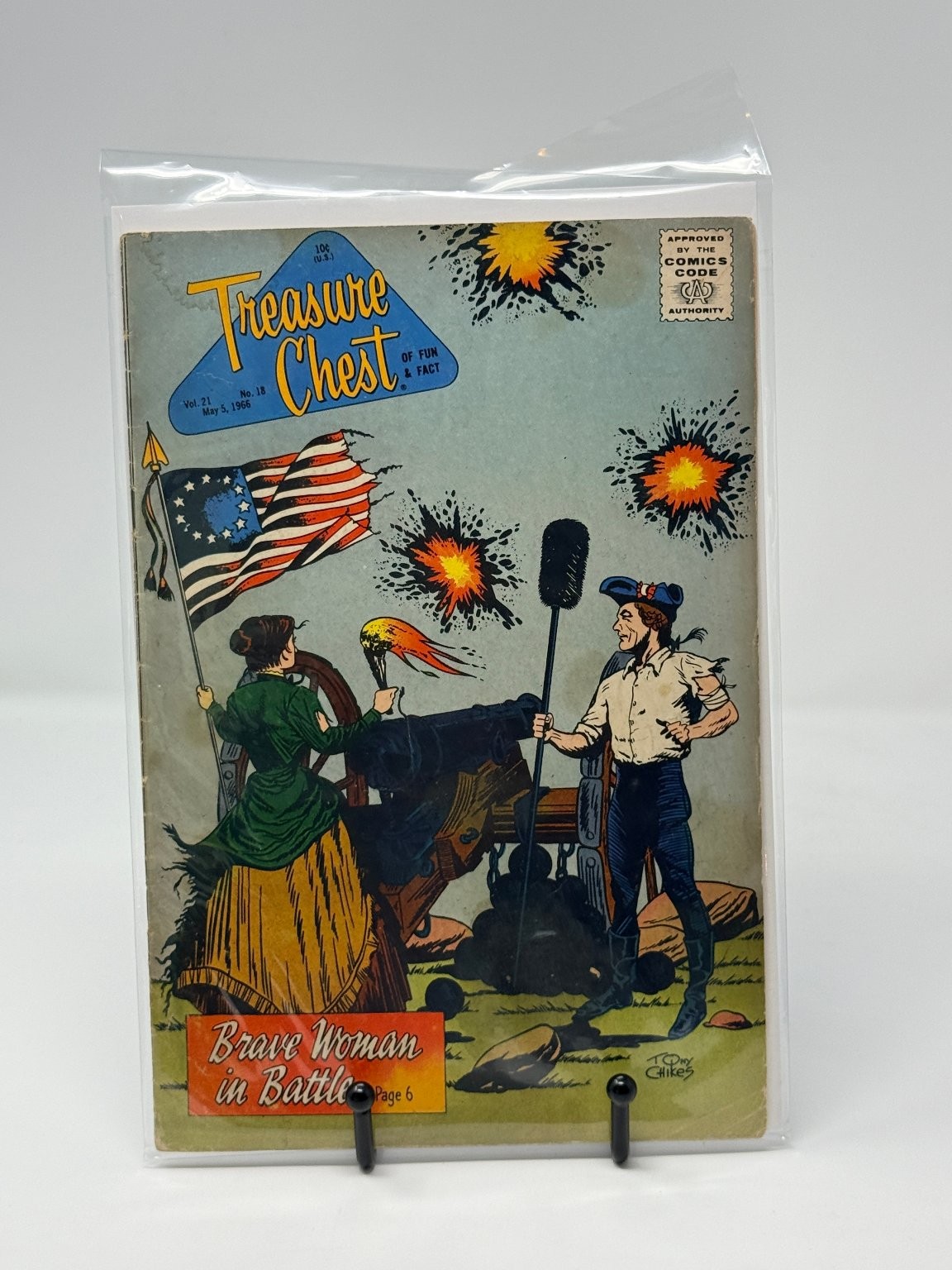 Treasure Chest Vol 21 n.18 Tom Chikes George A. Pflaum 1966 codice fumetti