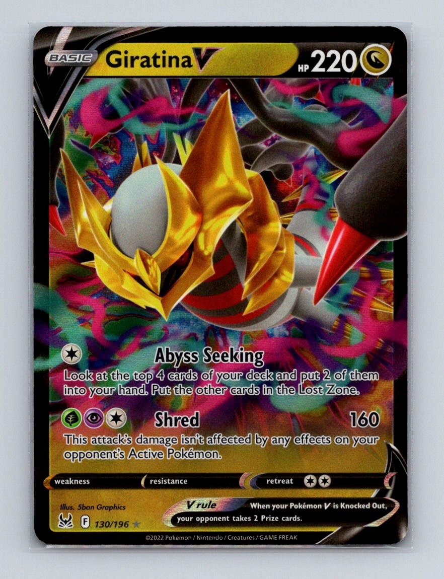Giratina V 130 2022 Pokemon Lost Origin Full Art Ultra Rare Card NM+ (c)