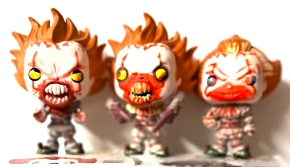 Lotto 3 Funko Pop IT Pennywise Horror Figure Originali Loose 472 473 781 Trilolo