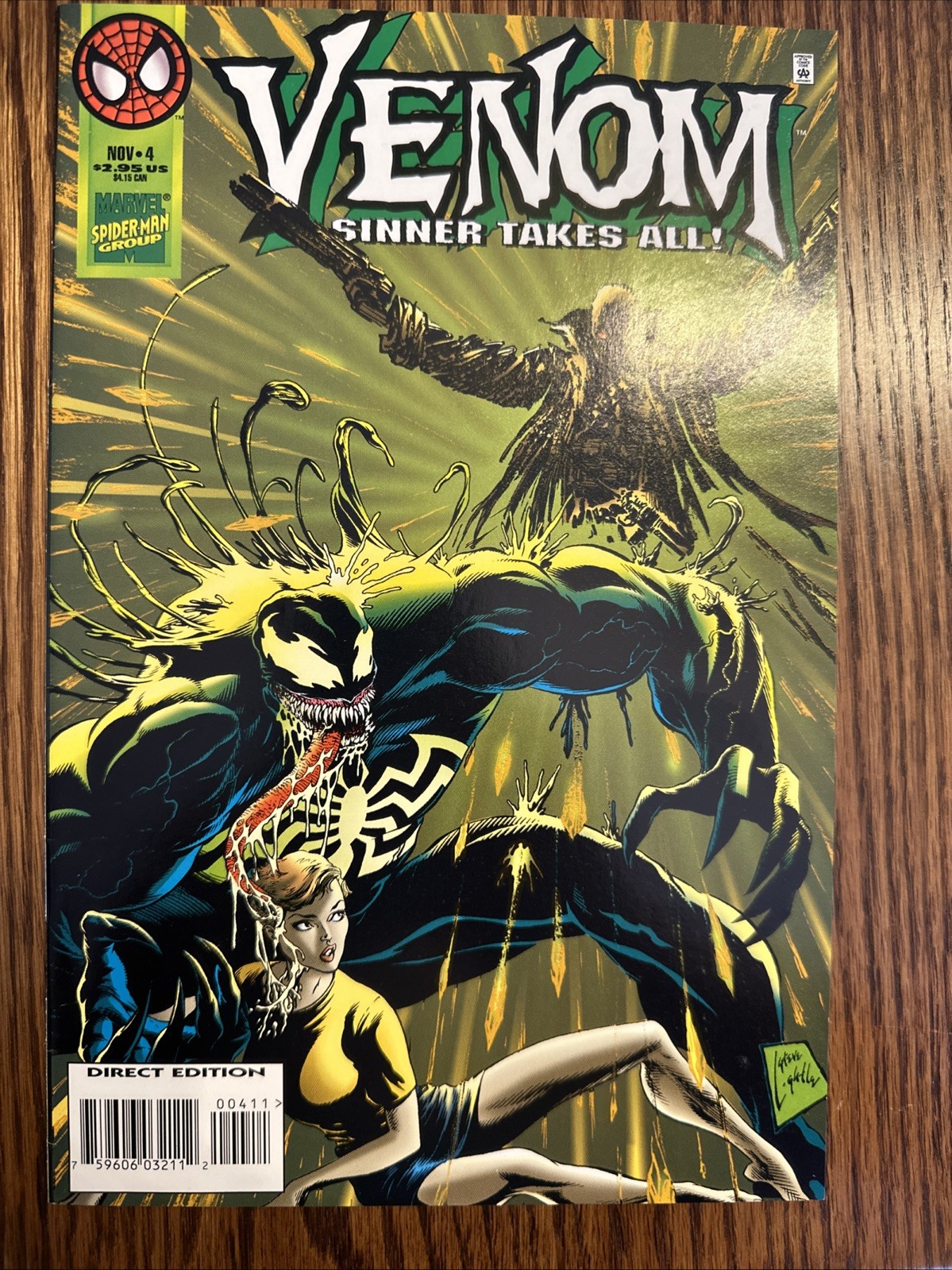 Venom: Sinner Takes All #4 (Marvel Comics November 1995) VF