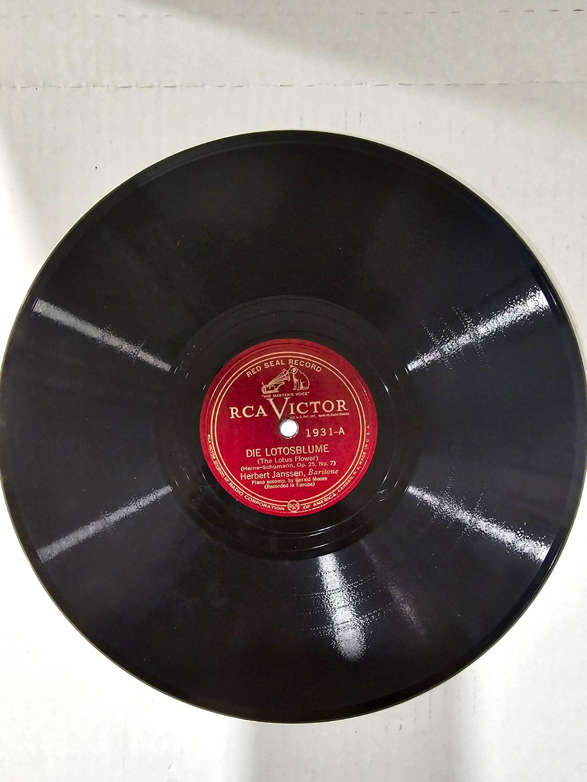 RCA Victor Herbert Janssen 1931-A/B Die Lotosblume/Widmung "Du meine Seele"