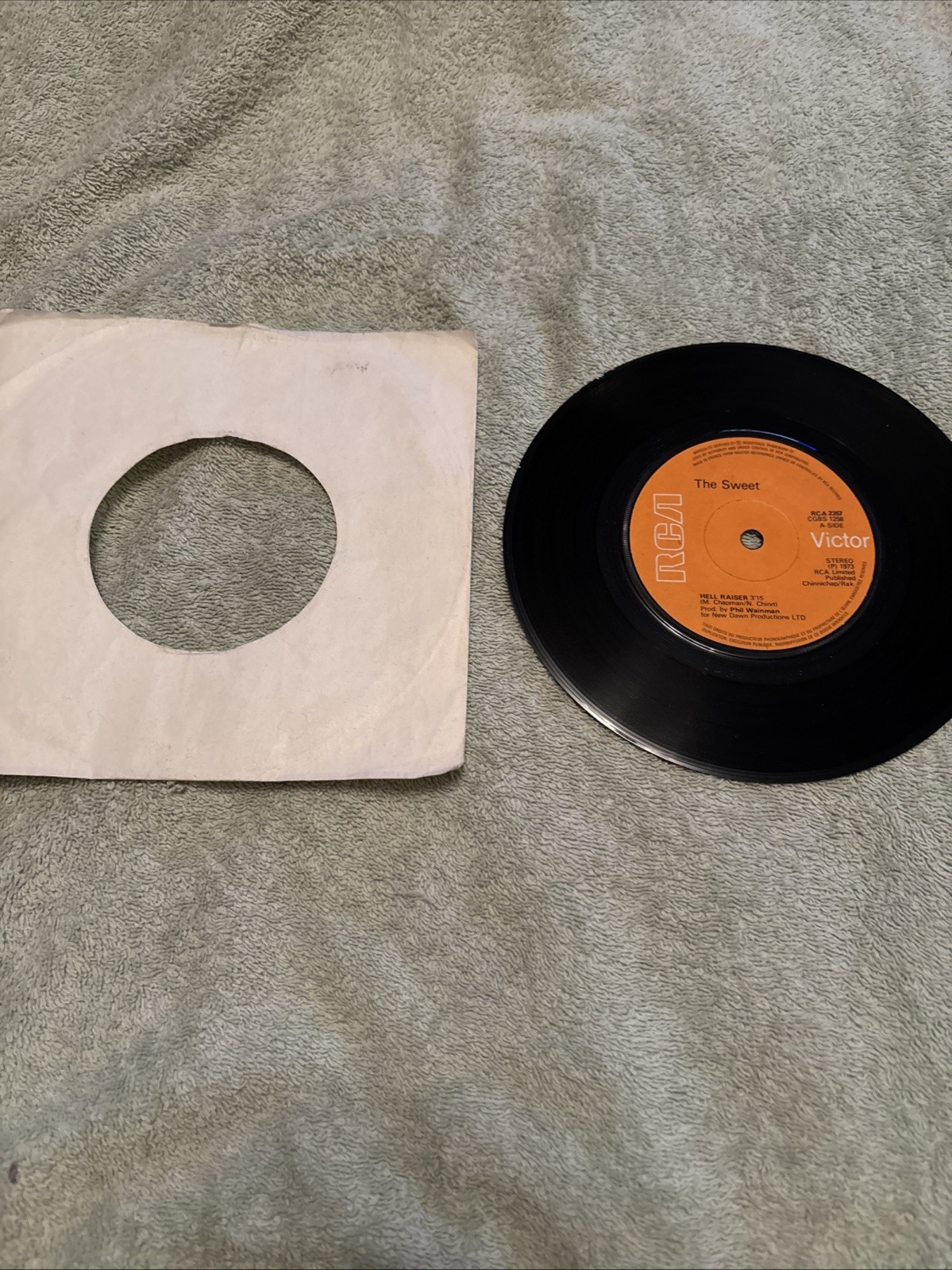 The Sweet Hell Raiser 7" Single Record (1973)