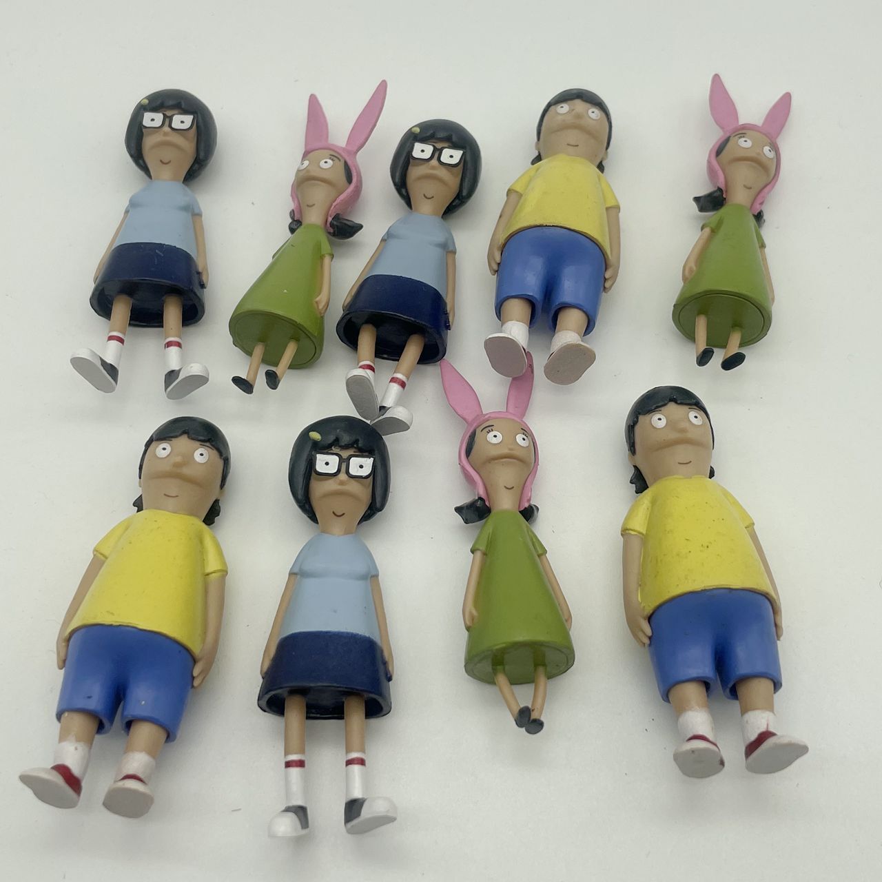 9 pezzi BOB’S BURGER serie #1 3 figurine Louise Tina Gene