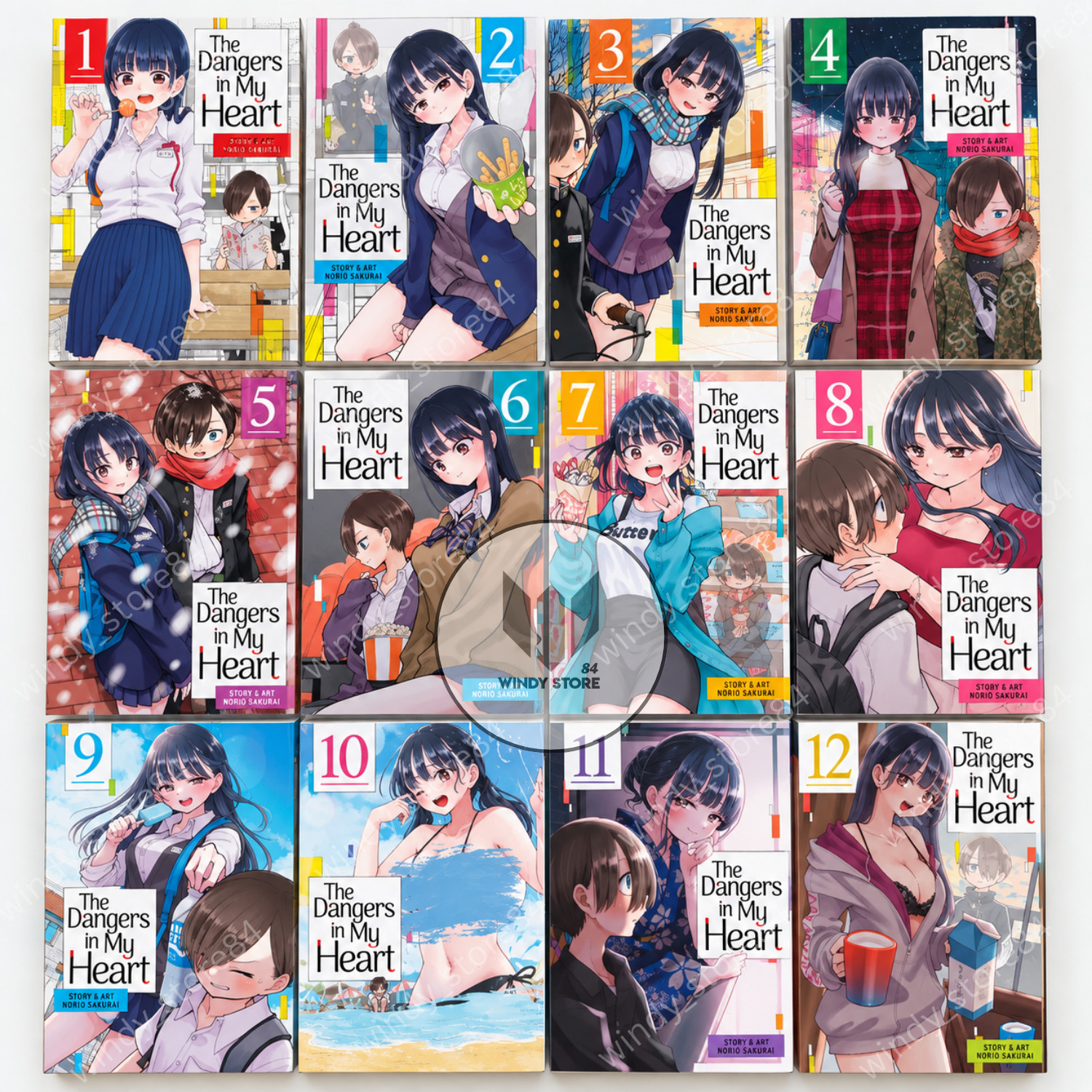 I pericoli nel mio cuore vol. Set Completo 1-12 Manga Versione Inglese Fumetto Nuovo - DHL