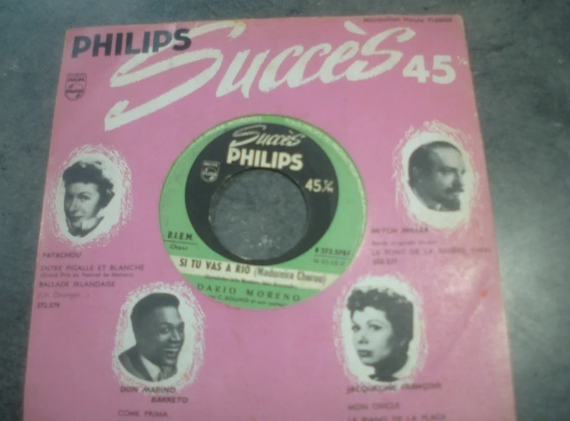 45t juke box dario moreno -si tu vas a rio -1964