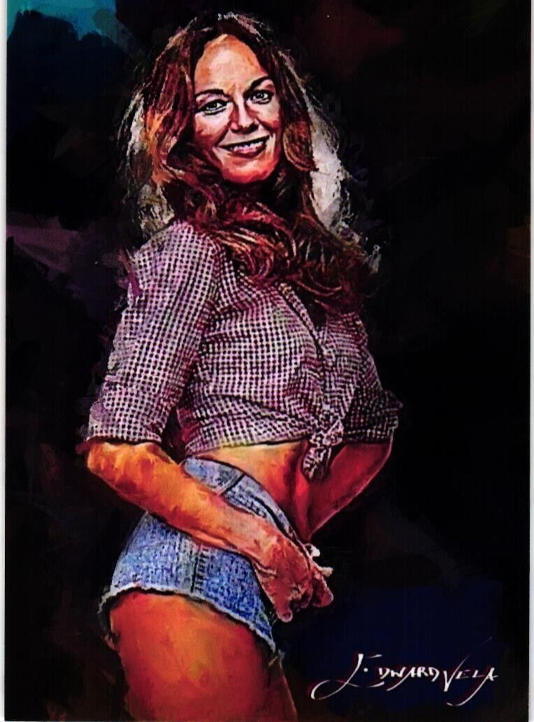 Carta Stampa Catherine Bach 2019 Autentica Artista Firmata Edizione Limitata 12 di 50