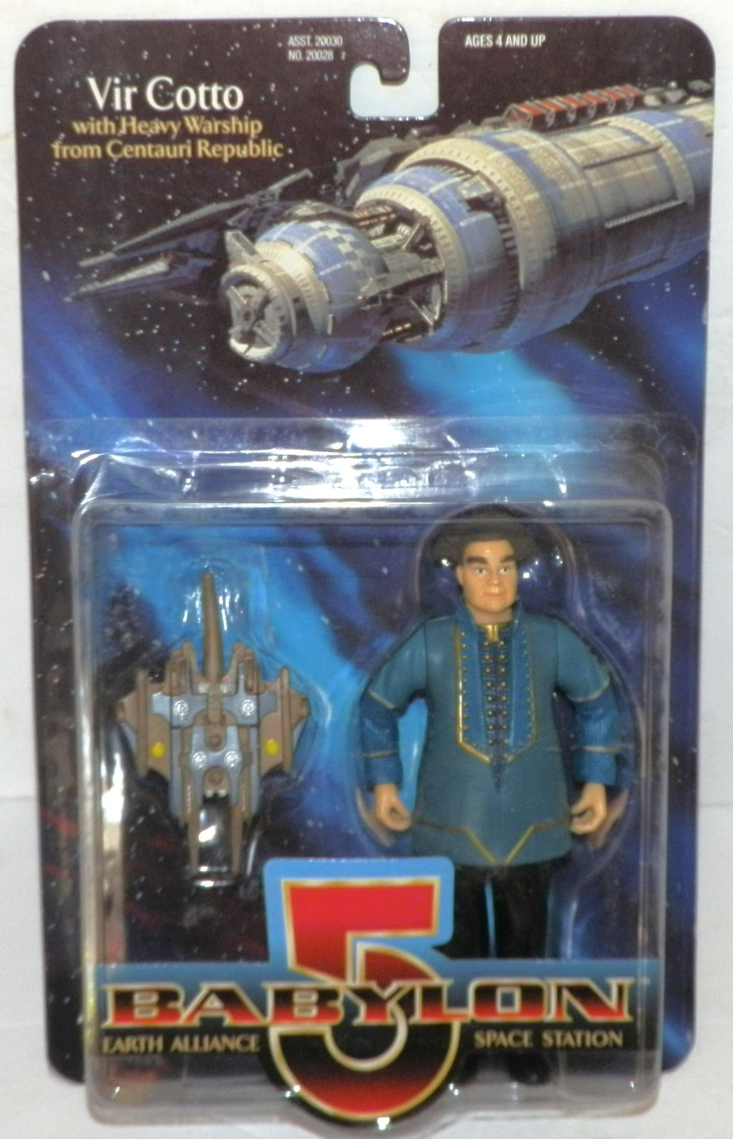 BABYLON 5 Action Figure VIR COTTO e nave da guerra pesante da Repubblica Centauri MOMC