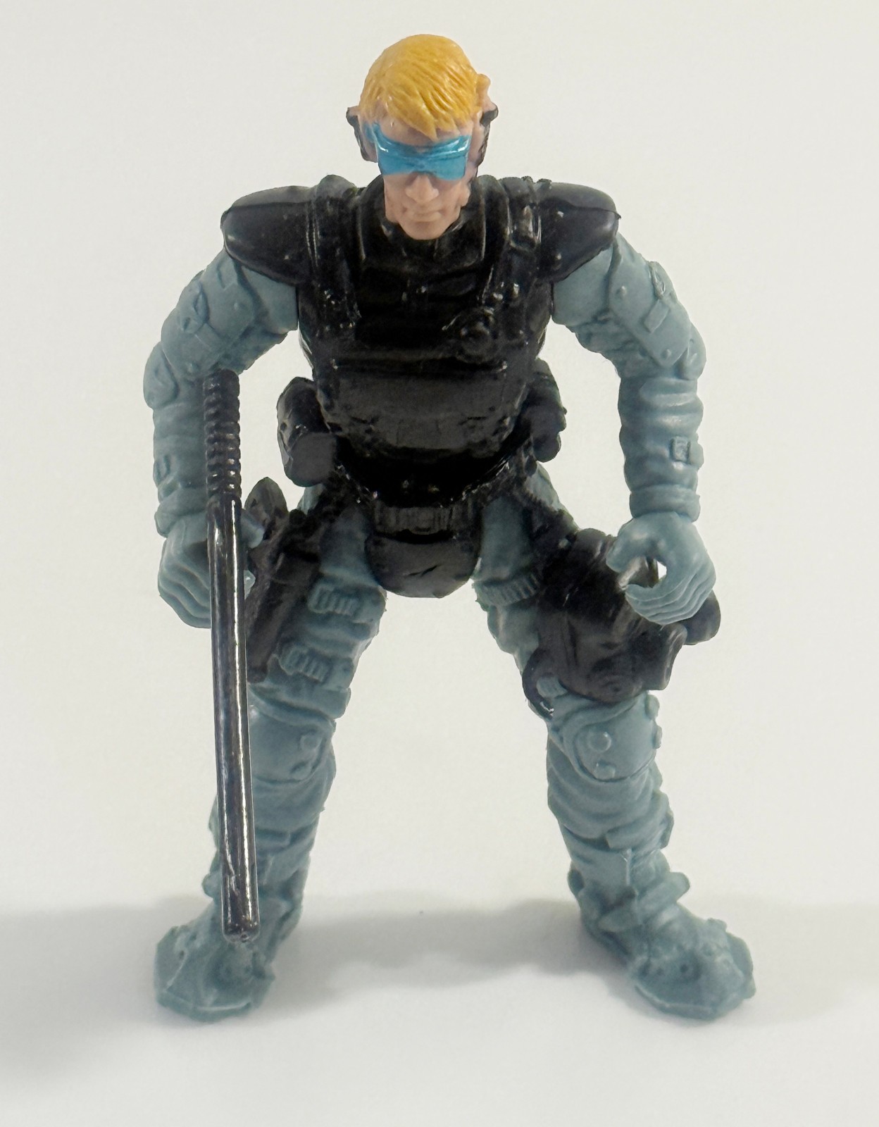 Modellino Police Force SWAT Officer con capelli biondi sciolti 4" Chap Mei 2002