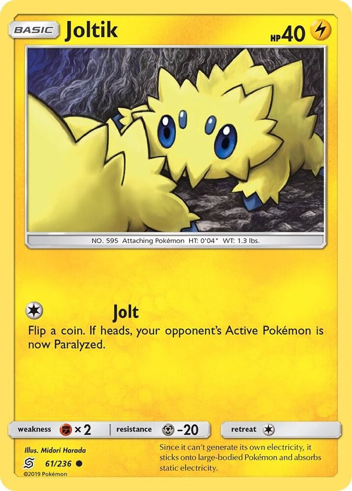 Joltik #61/236 Sm - Unified Minds Pokemon comune TCG LP