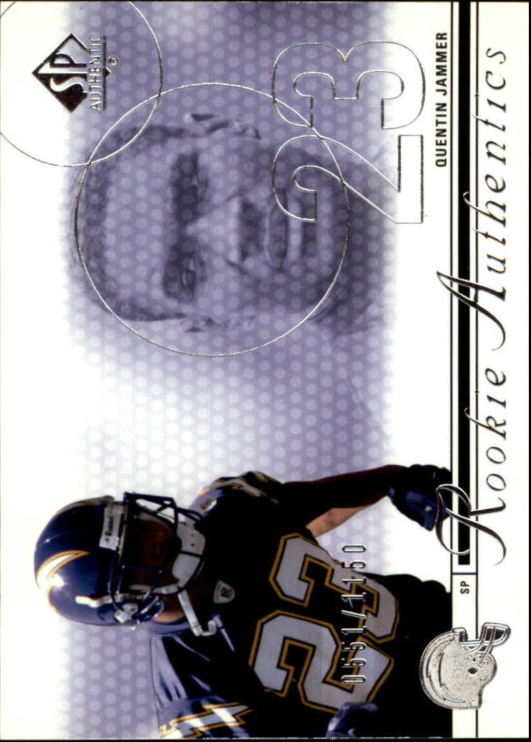 A4181- 2002 SP Authentic #168 Quentin Jammer RC /1150 Carta Da Rook Chargers -MT