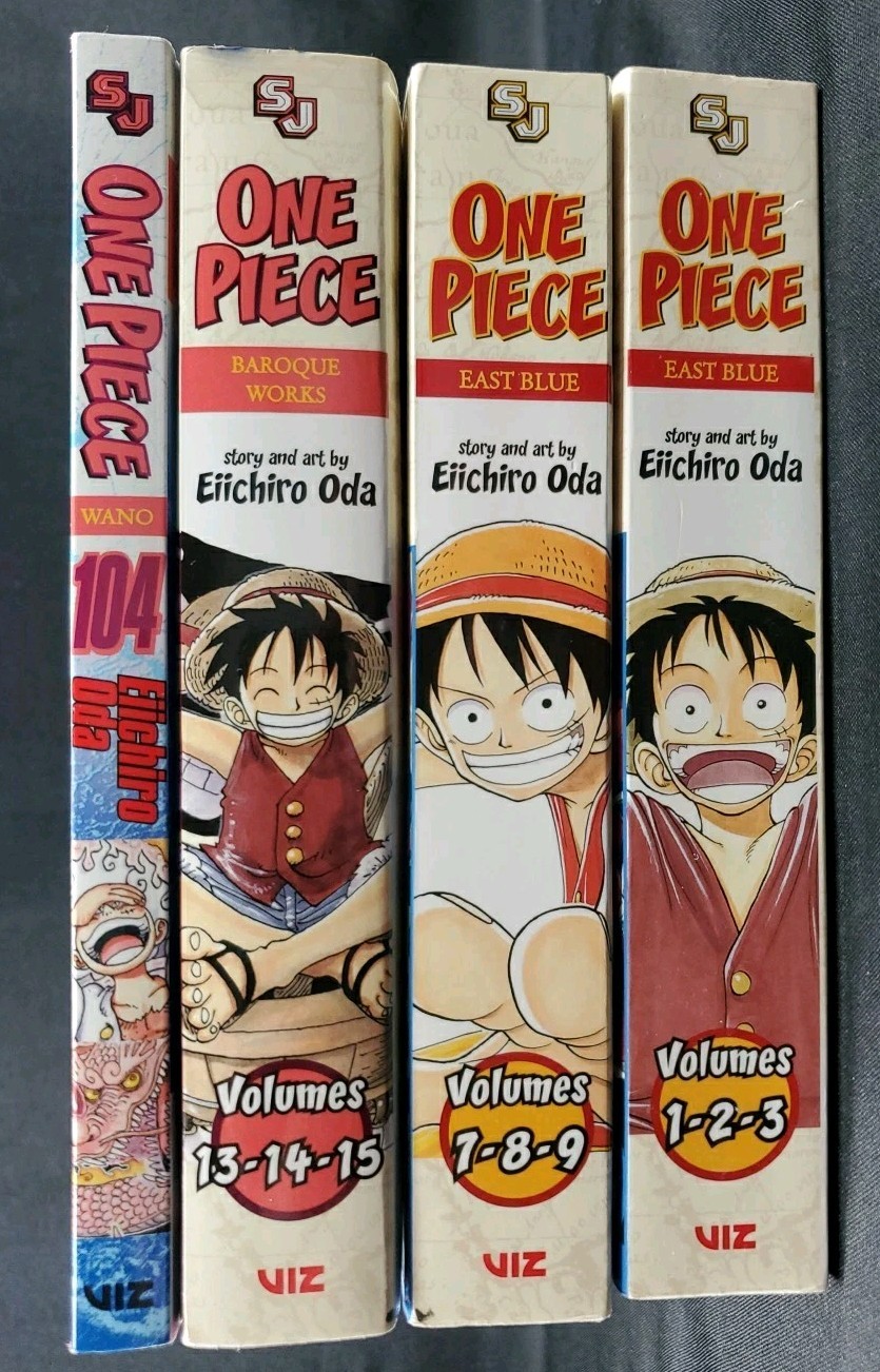 One Piece Manga Omnibus Lotto Vol 1 2 3 7 8 9 13 14 15 104 Ottime Condizioni Miste Foto