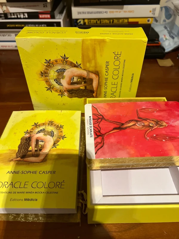 L’Oracle Coloré Anne Sophie Casper 52 cartes oracle chakras couleurs lithothérapie coffret