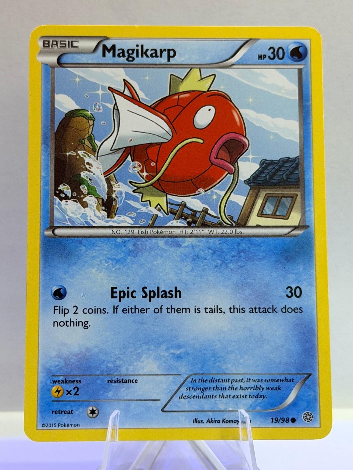 Pokemon Magikarp 19/98 Origini Antiche Comuni Giocato Leggermente