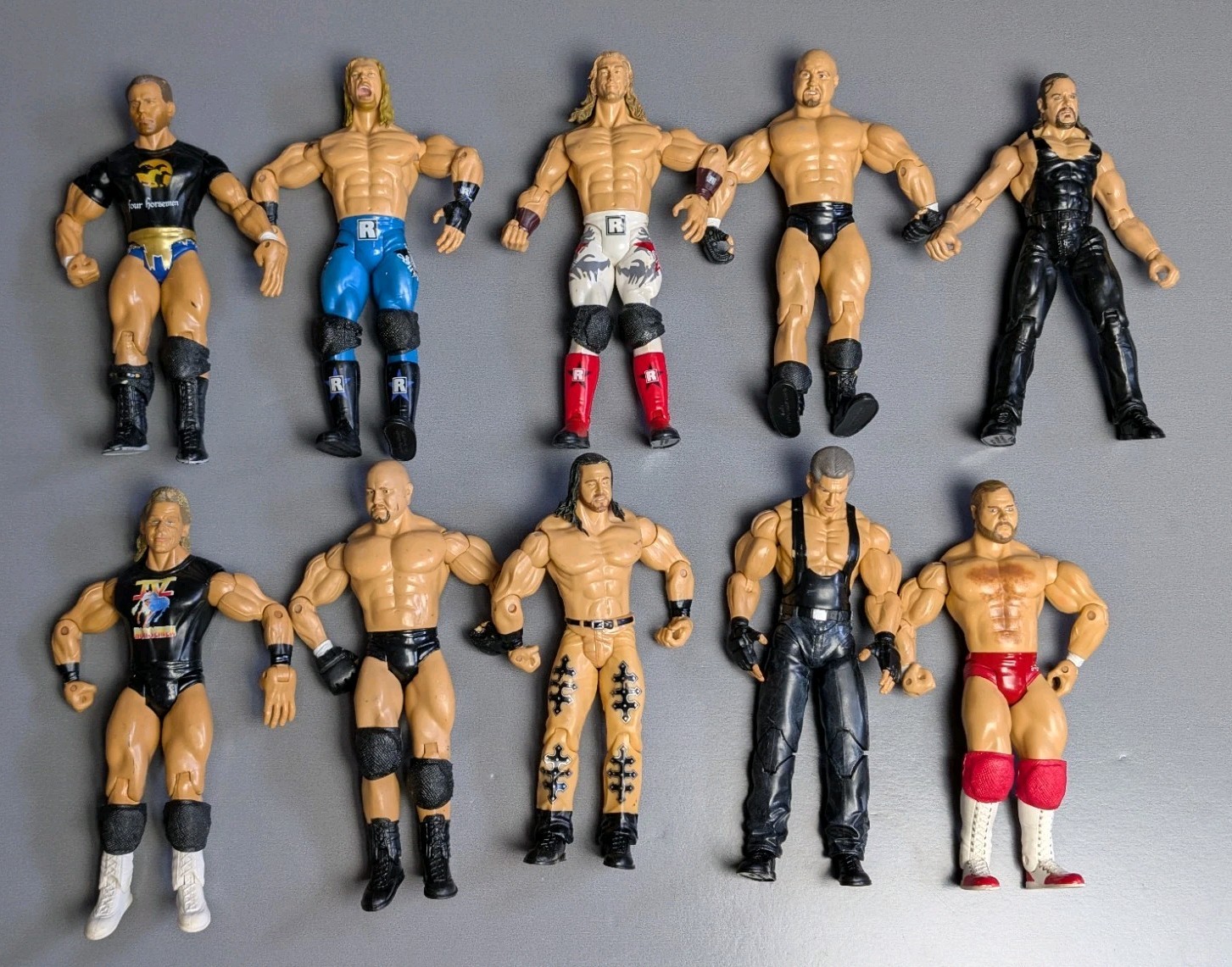 Vintage Y2K Jakks Pacific WWE Wrestling Action Figures Lot Of 10