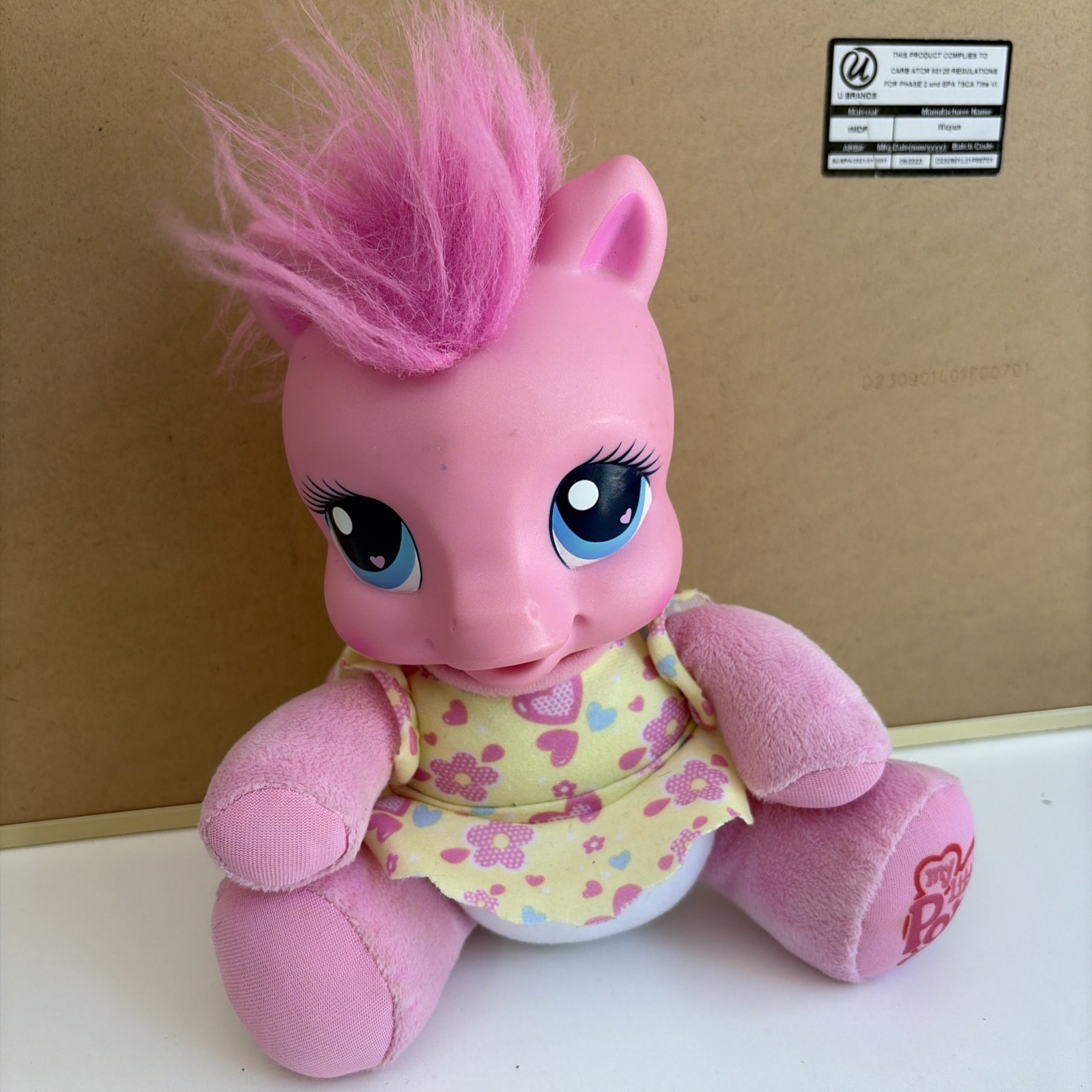 Peluche Hasbro My Little Pony così morbido neonato Pinkie Pie 9" bambino parlante non testato