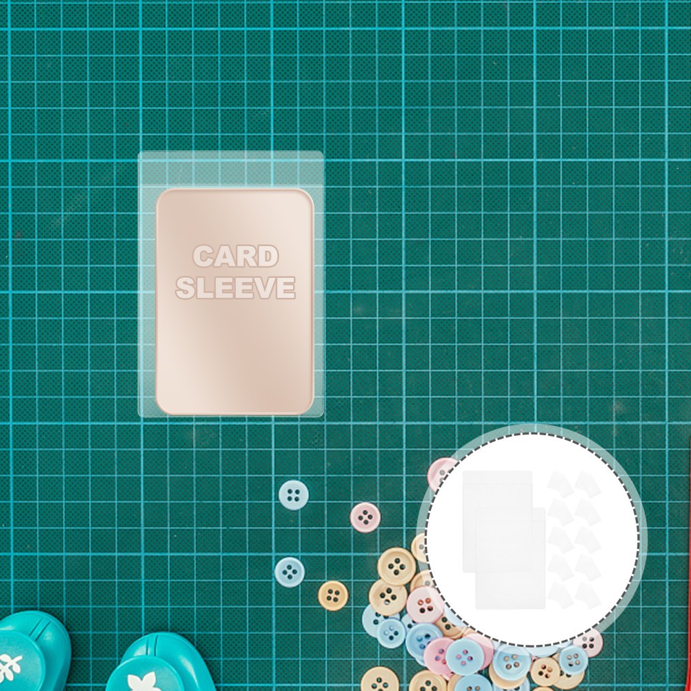25Pcs Clear PVC Game Card Holder Sleeves Card Case for Home Use
