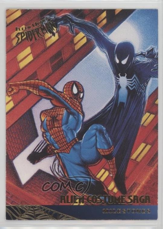 1995 Fleer Ultra Marvel Milestones Spider-Man Alien Costume Saga #87 0w6