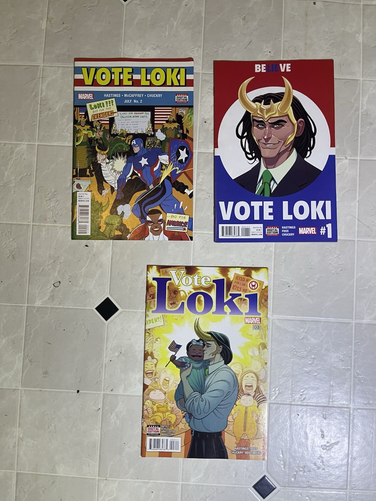 Vote Loki #1-3 Comic Book Lot of 3 Issues Marvel 2016