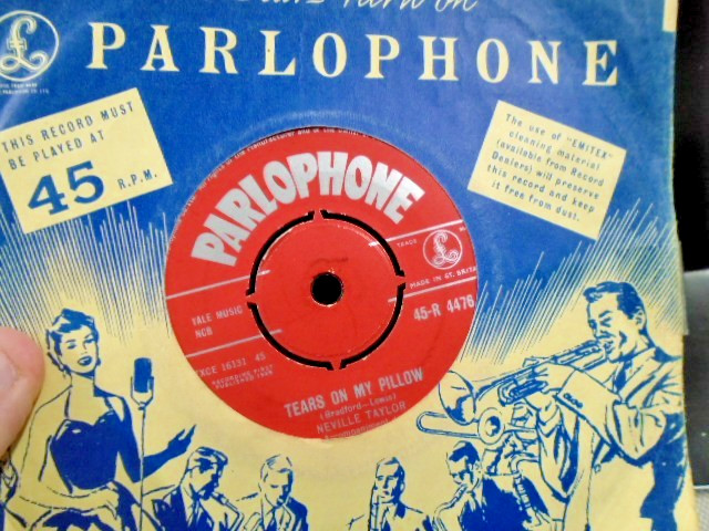 NEVILLE TAYLOR " TEARS ON MY PILLOW " Or. UK RED PARLOPHONE  EX+ COND.IN Or.SL.