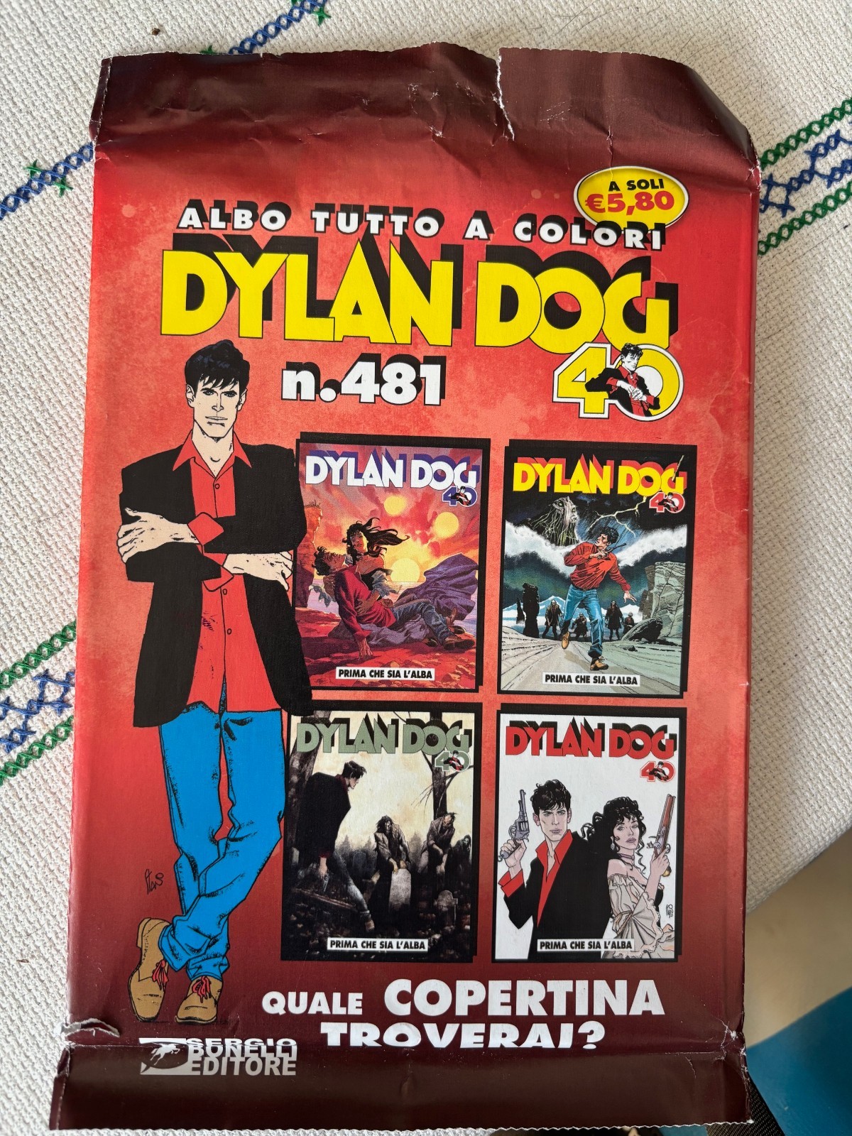 DYLAN DOG 481 IN BUSTA APERTA  , CONTIENE ALBO COVER G.&R.CESTARO