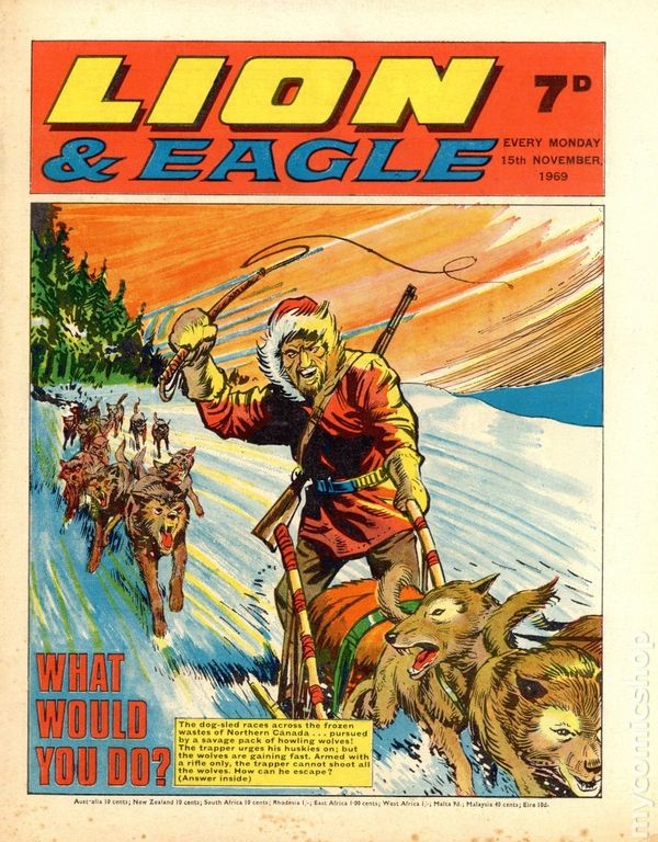 Lion and Eagle Nov 15 1969 VG 4.0 Stock Image Low Grade