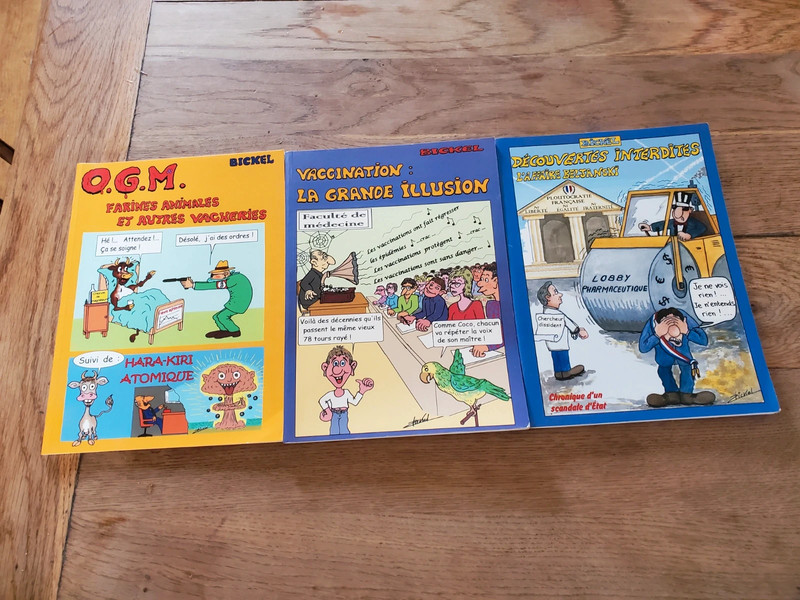 Lot 3 BD René Bickel  Vaccination, OGM, Affaire Beljanski Satire Santé