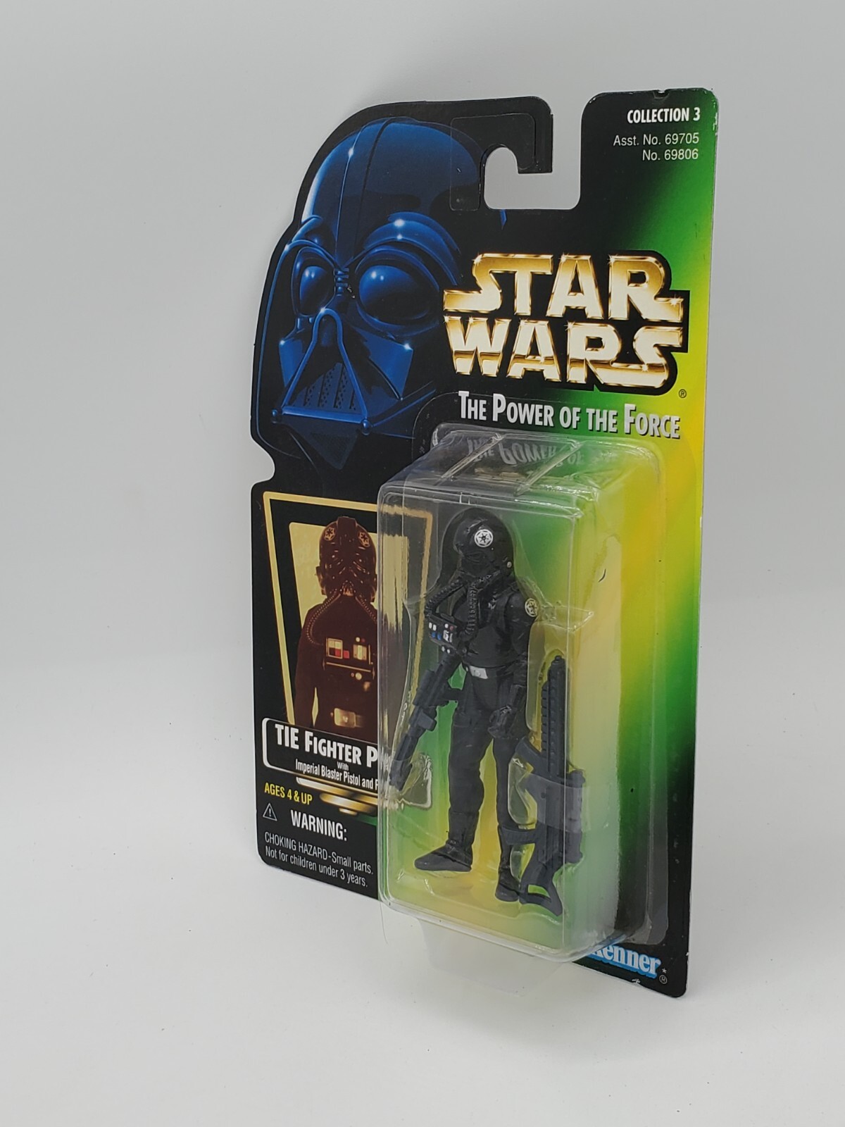 Star Wars TIE Fighter Pilot ANH Green Carded Hologram 3.75 Inch Action Figure